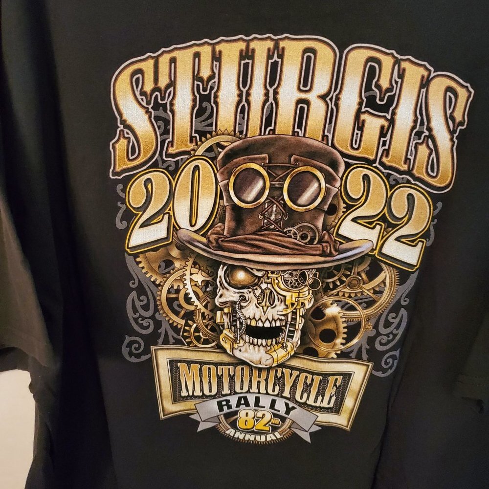 2022 Sturgis Motorcycle Rally t shirt short sleeves 100% cotton size 2X. - Picture 7 of 9
